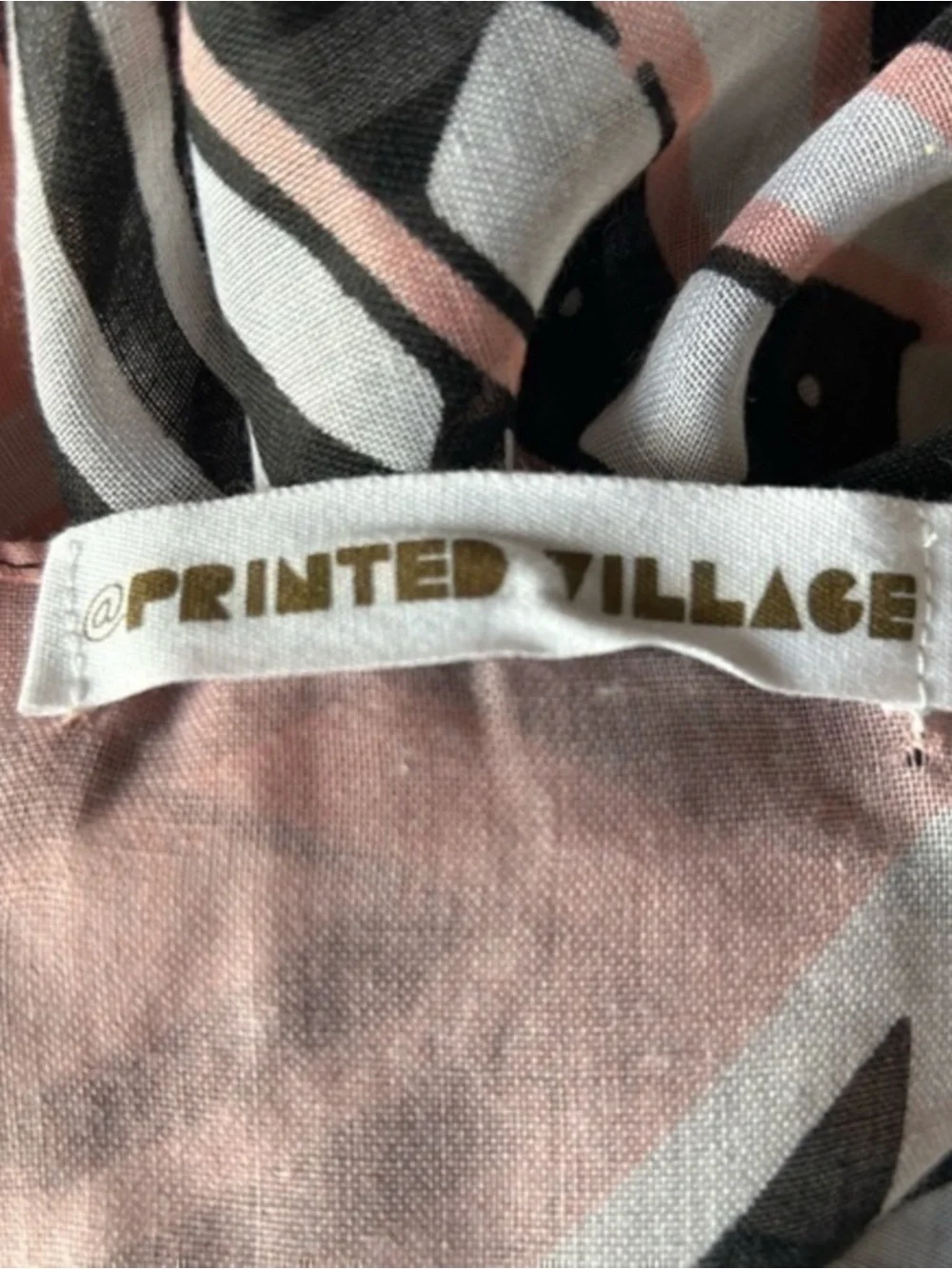 Printed Village lightweight scarf